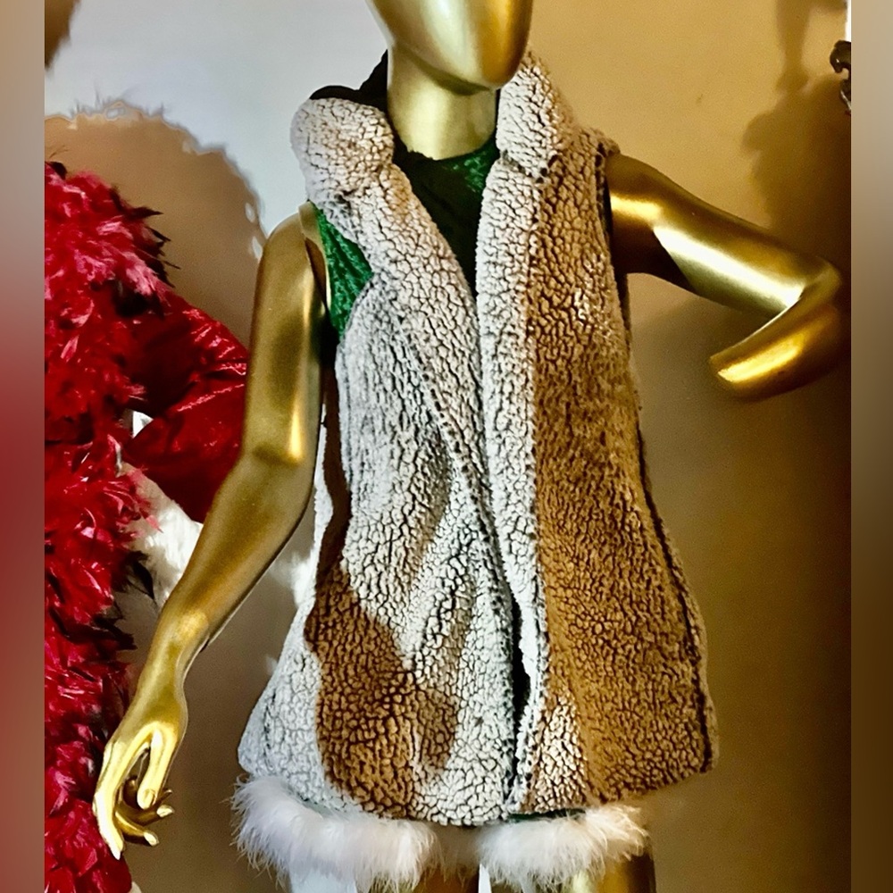 Women's Brown Shearling Vest